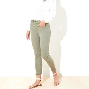 Loft frayed modern skinny crop jeans ankle